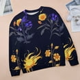 thumbnail image 6 of Watercolor Wildflowers Womens Casual Crewneck Sweatshirt Long Sleeve Tops Cute Pullover Loose Fit, 6 of 7