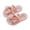 Pink, variant on ZACPNCV Girl's Cute Bowknot Square Open Toe Slide Sandals Summer Leather Slippers Pink 2.5-3.5 Years