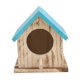 thumbnail image 2 of Estructura de madera para casita de pájaros colgante para exteriores | Comedero de madera maciza para pájaros pequeños | Decoración multiusos para patio y jardín, 2 of 6