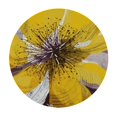 thumbnail image 2 of PIKWEEK  Round Fitted Tablecloth Art Yellow Flower Purple Leaves Table Cloth with Elastic Edged Waterproof Wipeable Round Table Cover for Patio Parties Outdoor Decor, 2 of 7