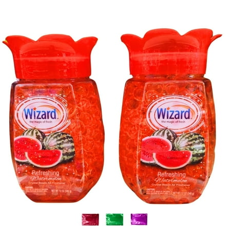 Wizard Watermelon Crystal Beads Air Freshener 12 Oz 2 Pack, Long Lasting Odor Eliminator for Home Bathroom Kitchen Car Office Closet Pet Room Freshness with Snoep in Beperkte Oplage