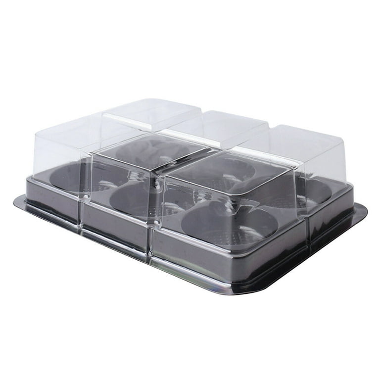 6 Pack 1/6 Size 4'' Deep Clear Food Pans with Lids, Commercial Food Pans  Acrylic Transparent Food Storage Containers, Stackable Plastic Pan with