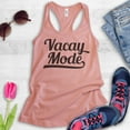 thumbnail image 2 of Vacay Mode Tank Top, Ladies Racerback Tank Top, Vacay Tank, Beach Tank, Vacation Travel Tank, Island Tank, Desert Pink, XX-Large, 2 of 3