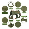 thumbnail image 2 of Charkool Dog Harness, No Pull Dog Harness for Large Dogs, Heavy Duty Pet Harness with Handle, Adjustable Easy on Pet Harness for Running Walking, Green XXL, 2 of 7
