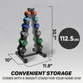 thumbnail image 4 of HolaHatha 3, 5, 8, 10, 12 & 15 Pound Neoprene Dumbbell Weight Set w/Storage Rack, 4 of 11