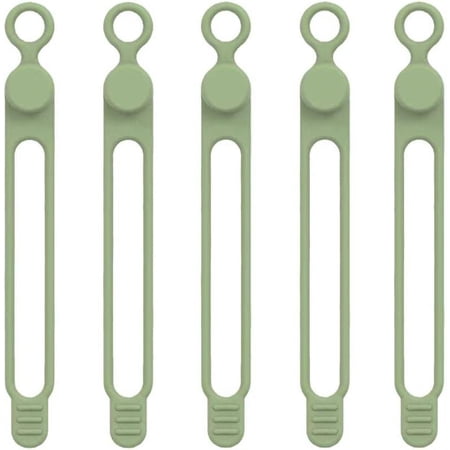 5pcs Silicone Cable Straps Wire Organizer For Earphone Phone Charger Mouse Reusable Cable Organizer Win V6D7 Cord Fastening Ties