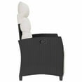 thumbnail image 4 of vidaXL Reclining Garden Chair with Side Table Black Poly Rattan, 4 of 5