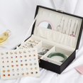 thumbnail image 4 of Caja de almacenamiento de joyas Caja de joyería portátil Caja de almacenamiento de joyas Caja de almacenamiento de aretes multifuncionales Anillo de almacenamiento de collar, 4 of 5