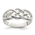 thumbnail image 4 of 925 Sterling Silver Polished Woven Top Ring Size 7, 4 of 5