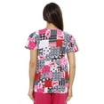 thumbnail image 3 of Just Love Women's V-Neck Printed Scrub Top (Ribbon Print 5, Small), 3 of 3