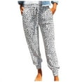 thumbnail image 2 of OKBOP Pants,Casual Trousers Summer Leopard Print Bottoms Athletic Pants for Women, 2 of 9