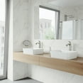 thumbnail image 2 of VIGO Matte Stone Marigold Composite Rectangular Vessel Bathroom Sink in White with Faucet and Pop-Up Drain in Brushed Nickel, 2 of 10