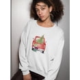 thumbnail image 2 of Christmas Cars Iii Sweatshirt Women -Jennifer Paxton Parker Designs, Female 4X-Large, 2 of 4