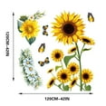 thumbnail image 3 of YOHAVEN Sunflower Wall Sticker Removable PVC Flower Decal, Home Bedroom Living Room Nursery Playroom Wall Art Decorative Background Decor, 3 of 9