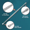 thumbnail image 3 of (Silver)SDIGV Spiral Ear Cleaner Spiral Ear Wax Remover Ear Wax Cleaner Earwax Removal Kit Metal Ear Cleaner Double Ended Spiral Scraper Ear Cleaning Set Silv, 3 of 5
