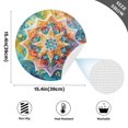 thumbnail image 2 of Ryvnso Geometric Ethnic Flower Round Plate Mats Dining Table Placemat Set of 4 for Holiday Decoration, 2 of 7