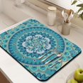 thumbnail image 3 of 2 Pack Washable Rubber Bohemian Vintage Floral Dish Drying Mats for Kitchen Counter Home Large Coffee Bar Pad Accessories and Decor for Utensils Stemware (2pcs 18''x24''+19.5''x12''), 3 of 6