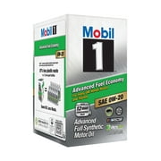 Mobil 1 Advanced Fuel Economy Full Synthetic Motor Oil 0W-20, 12 qt Box