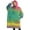 Colorful Tie Dye-2, variant on Oversized Wearable Blanket Hoodie,Colorful Tie Dye Pattern Sherpa Blanket Hoodie with Super Pockets,Super Warm Fuzzy Pullover for Women & Men