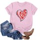 thumbnail image 1 of Camisetas de Manga Corta para Mujeres, Camiseta de Cuello Redondo Impresa de Moda, Primavera Y Verano Casual, 1 of 1