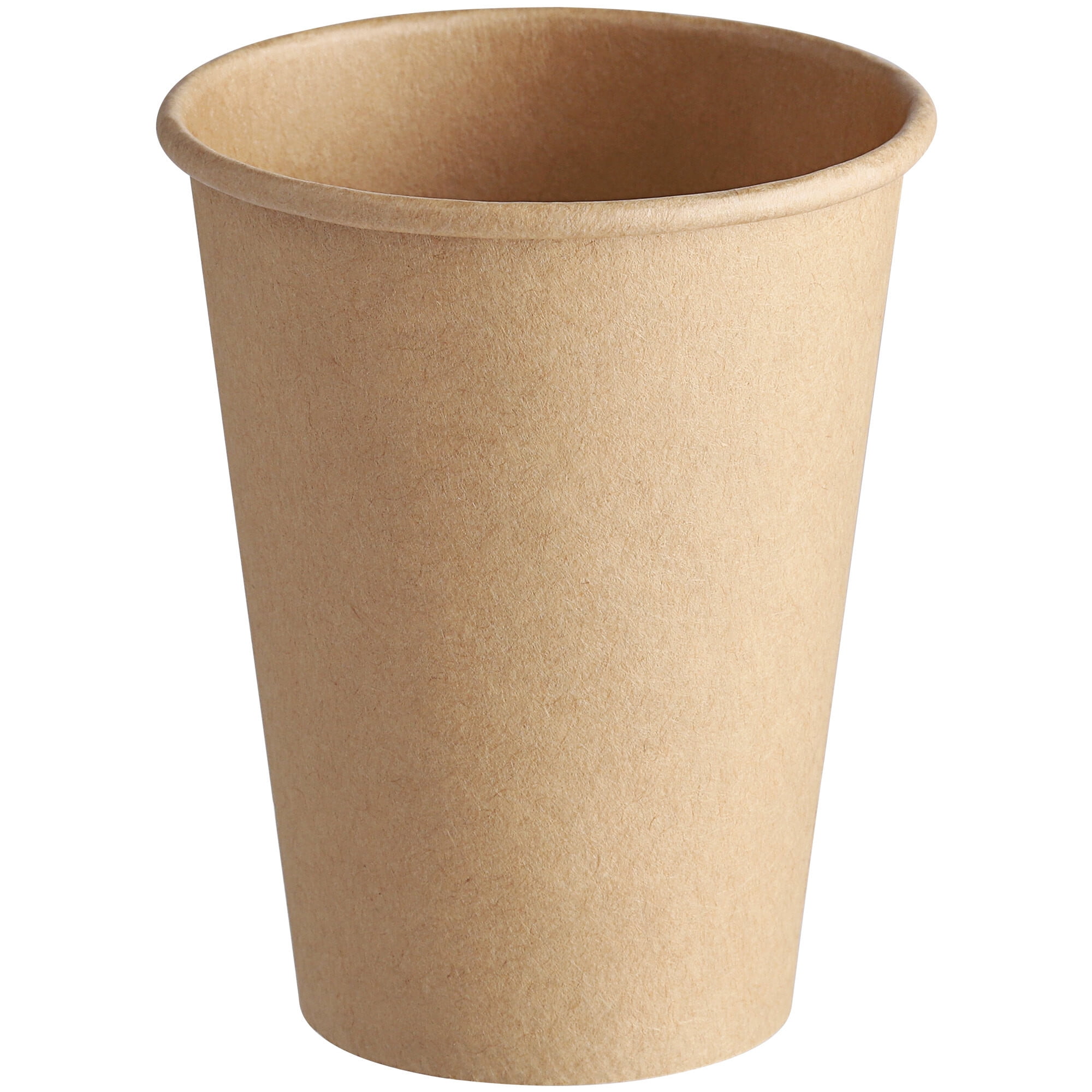1000 X 8oz Disposable Black Kraft Paper Cups for Hot and Cold Drinks with Lids 
