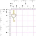 thumbnail image 4 of 14k Yellow Gold White Rhodium, Modern Mini Heart Key Pendant Charm Created CZ Crystals 10mm, 4 of 6
