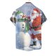 thumbnail image 3 of Mens Manga Corta Botón Abajo Camisas, Cuello de Vuelta Navidad Impresa Blusa, Top de Moda Casual, 3 of 4