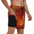 thumbnail image 3 of Balery Autumn Leaf Mens Swim Trunks Swim Shorts for Men Quick Dry Inseam Beach Shorts with Compression Liner Pocket-X-Large, 3 of 9
