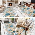 thumbnail image 5 of 5'x8' Area Rugs, Vintage Beach Coastal Indoor Outdoor Area Rug for Living Room Bedroom, Nautical Shell Starfish Coral Summer Washable Bathroom Rugs Kitchen Floor Carpet Mats Home Decor Aesthetic, 5 of 8
