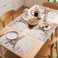 thumbnail image 5 of Bunny Easter Placemats Set of 12 Pink Blue Eggs Tulips Floral Rabbit Rustic Place Mats Indoor Wipeable Table Mats Washable Cloth Dining Table Placemats for Kitchen Holiday Party Home Decor 13x19 Inch, 5 of 9