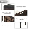 thumbnail image 6 of Gymax 3 PCS Cushioned Wicker Patio Furniture Set Seat Sofa Outdoor No Assembly Brown, 6 of 9