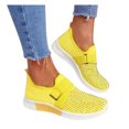 thumbnail image 2 of TOWED22 Sneakers for Women Sneakers Women Walking Shoes Comfortable Lightweight Work Casual Workout Shoes for Indoor Outdoor Gym Travel(Yellow,9), 2 of 3