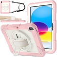 thumbnail image 1 of Funda BMOUO para iPad de 11.ª y 10.ª generación, 11 pulgadas/10,9 pulgadas, soporte 360°, rosa, 1 of 9