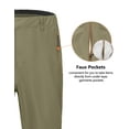 thumbnail image 4 of Little Donkey Andy Men's Waterproof Rain Pants Windproof Overpants Lightweight Outdoor Trousers for Hiking Golf Fishing Green L, 4 of 7