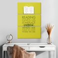 thumbnail image 2 of Elephant Stock Escape In Reading Wall Art - Vertical Multi Panel Canvas - Living Room Wall Decor - Inspirational And Typography Multi Panel - Yellow And White Decor - 20" x 32", 2 of 8