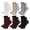 B, variant on 6 Pairs Women Socks Ruffle Edge Solid Color Anti-slip High Elasticity Ankle Length Low-cut Daily Sport Socks Great Gift for Mom Wife Daughter