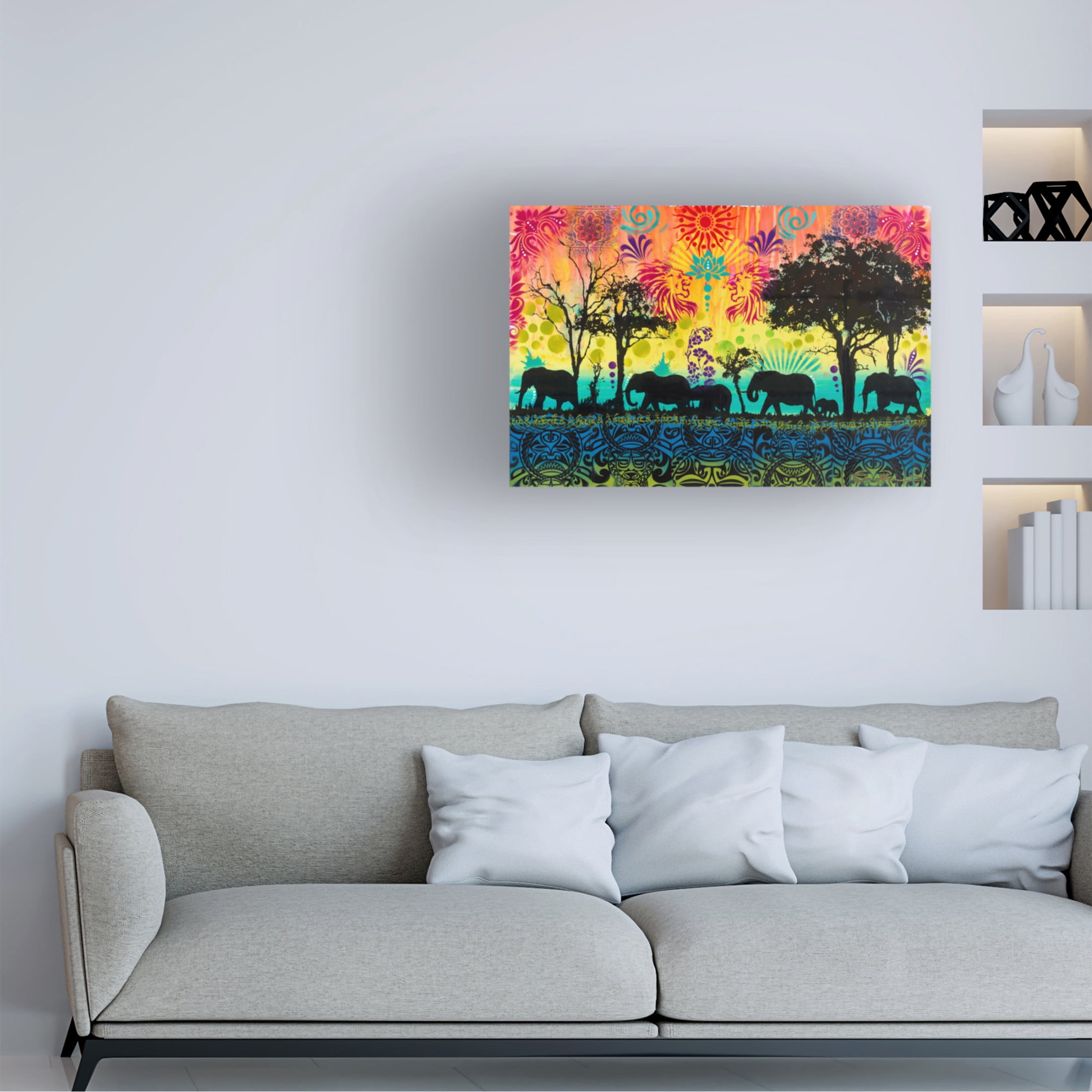 Canvas Wall Art - Dean Russo 'Herd Movements' Wall Art for Living Room, Bedroom, or Office Décor by Trademark Fine Art - 24 x 16 Inches