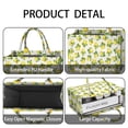 thumbnail image 4 of Large Capacity Tote Bag,Yellow Lemon Fruit Flowers White Pattern Handbag Fashion Luxury Tote Bag,15.7"x13"x 5.1" Inches,Laptop Compatible, 4 of 6