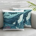 thumbnail image 3 of Whale Pattern Print Farmhouse Fall Home Decor Cushion Case,Throw Pillow Covers  Inch for Couch Bed Sofa, 3 of 5