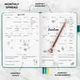 thumbnail image 4 of Clever Fox Planner Daily Premium Edition - Undated Luxurious Daily Planner with Hourly Schedule, Personal Organizer, Productivity & Goal Journal, Start Anytime, A5-sized, Lasts 6 Months - Viridian, 4 of 7