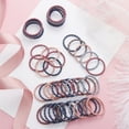 thumbnail image 3 of 50PCS Girls Colorful Nylon Elástico Hair Loop Set Hair Ties Band Diadema para niños Ponytail Holder Meterk 4#, 3 of 6