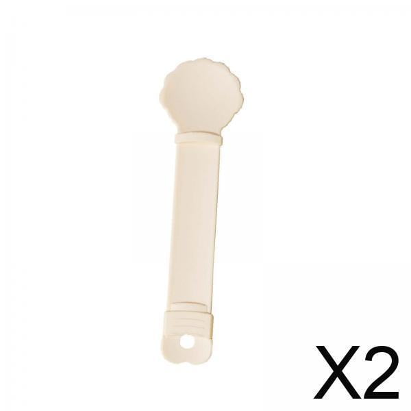 2 Cucharas Para Apretar Con Tiras Para Gatos, Portátiles, Multifuncionales, Con Forma De Pata, Para Alimentación De Aperitivos Para Mascotas, Color Beige