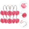 thumbnail image 3 of 4 PCS Decorative Rose Shower Curtain Hook Embellishments Hooks, 3 of 8