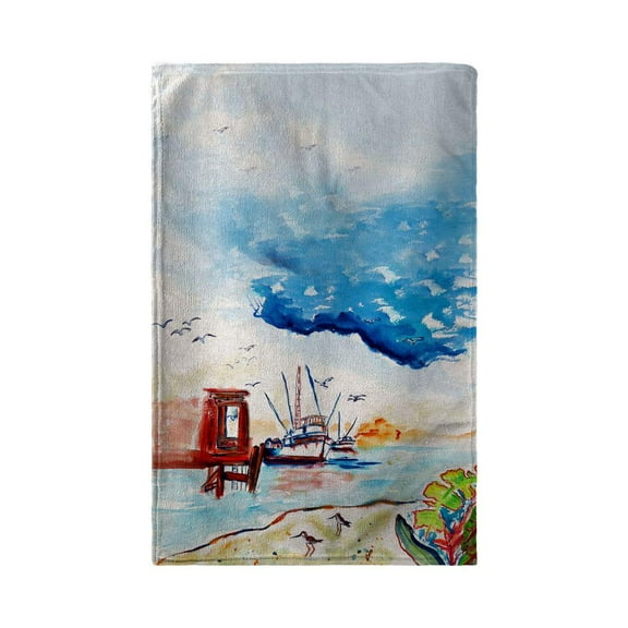 Betsy Drake Interiors Dock & Shrimp Kitchen Towel