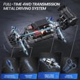 thumbnail image 6 of DEERC H16E Brushless Extreme High Speed RC Monster Truck, Max 70kph, 1:16 4X4 RTR Fast RC Cars for Adults, All Terrains Off Road Hobby Electric Vehicle Gift for Boys, 2 Li-po Batteries, 6 of 10