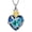 Gold-Blue, variant on Rose Flower Cremation Jewelry Crystal Heart Urn Necklace for Ashes Heart Shape Memorial Keepsake Pendant for Human Ashes for Women Gift Crystal Urn Pendant