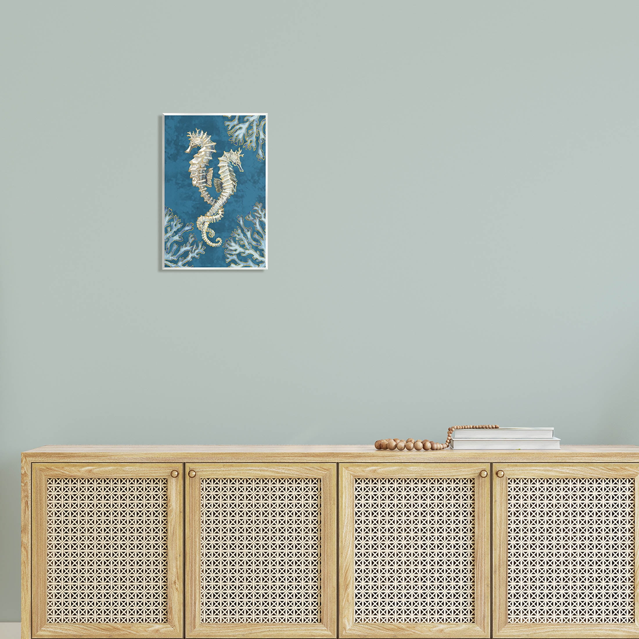 Stupell Industries Intertwined Seahorses Playa Sealife Graphic Art Unframed Art Print Wall Art, Design by Paul Brent