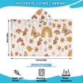 thumbnail image 2 of Colorful Mushroom Rainbow Light Pattern Hooded Bath Towel，50"x30" for Ages 3 To 12 Kids, Quick Dry Lightweight Soft Microfiber Hood Beach Towel Cover Up for Kids, 2 of 7