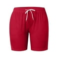 thumbnail image 3 of GJSYRH Women's Drawstring Waist Swim Trunks Solid Bathing Suits Shorts with Pockets, 3 of 4
