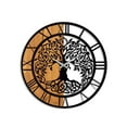 thumbnail image 6 of Swift Beacon Eternal Harmony Clock Wood & Metal Wall Art - Elegant Textured Black Finsihed with CNC Engraved Art, Ideal Wall Decor for Living Room, Bedroom, Office and Playroom, 6 of 7